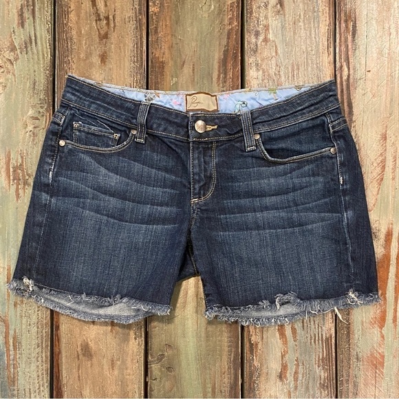 Paige 26 (4) Jimmy Jimmy Denim Jeans Shorts Low Rise Stretch Womens Cutoffs - Picture 3 of 13